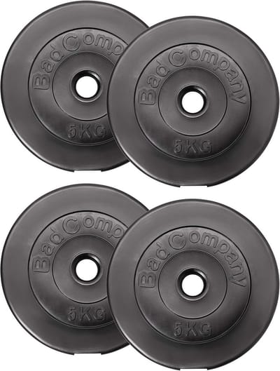 Halterschijven Set - Gewichtsschijven - Krachttraining - Geluidsarm en vloervriendelijk - 20 kg - Zwart/antraciet