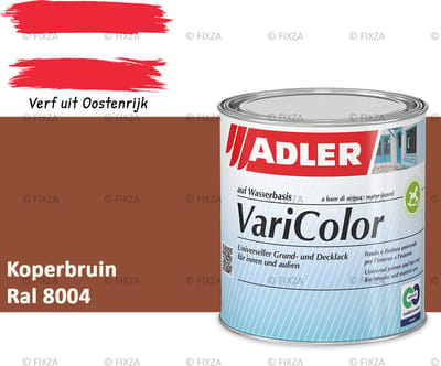 ADLER Varicolor Lakverf RAL 8004 – Koperbruin 750 ml – 2-in-1 Houtverf, Metaalverf en Kunststof Lak voor Binnen & Buiten