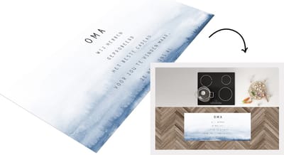 Keukenloper - Loper keuken - Oma je hebt ons al - Spreuken - Quotes - Oma - 120x50 cm - Keukenloper vinyl