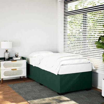 vidaXL - Bedframe - zonder - matras - 90x190 - cm - fluweel - donkergroen