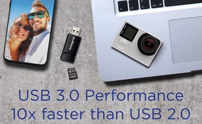Integral USB 3.0 MicroSDHC/SDXC Kaartlezer Zwart – INCRUSB3.0MSDV2