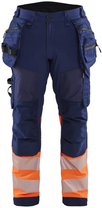 Blaklader 1821-2513 Softshell Werkbroek High Vis - Marineblauw/Oranje - C148