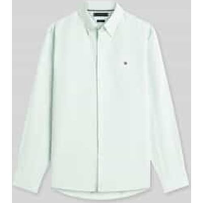 Tommy Hilfiger Linen Blend Dobby Rf Shirt Crushed Mint Taglia: S | Camicie Casual Outlet | Uomo | Ciano