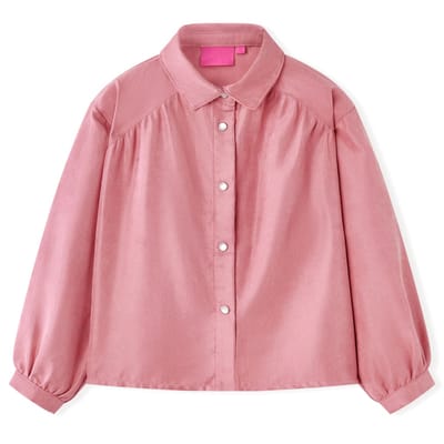 vidaXL - Kinderblouse - met - lantaarnmouwen - 116 - oudroze