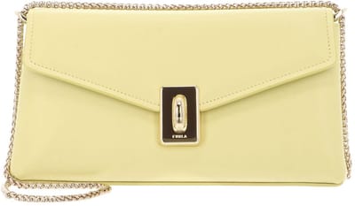 FURLA Leren schoudertas avondtas Meridiana Crossbody Bag Freesia Lichtgeel