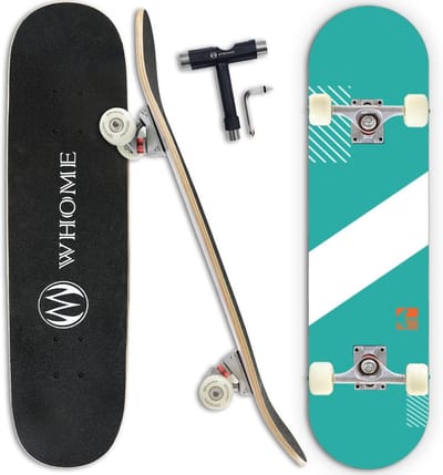 Compleet Standaard Skateboard 31 inch voor Volwassenen en Kinderen - Duurzaam Esdoorn Deck met ABEC-9 Lagers