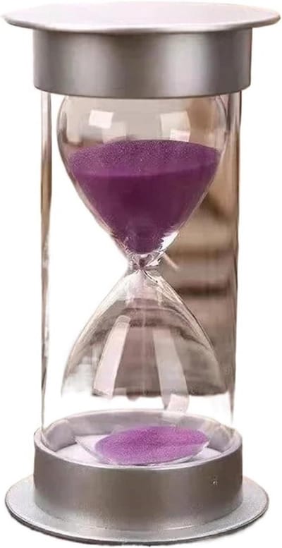 Zandloper Timer - Uur Glas - Tijd Management - Decoratief Ornament - 15 minuten - Paars