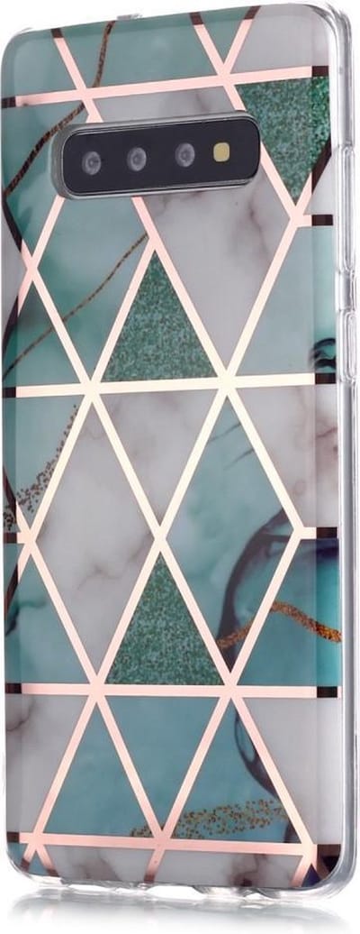 Coverup Marble Design TPU Back Cover - Geschikt voor Samsung Galaxy S10 Plus Hoesje - Mint