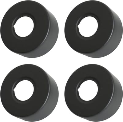 Roestvrijstalen kraanrozetten voor douchekranen en wandarmaturen, Ø 27 mm x Ø 66 mm x 30 mm, 4 stuks, zwart, hittebestendig en duurzaam