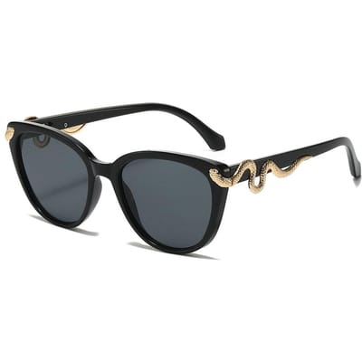 Vintage y2k Kattenoog Gouden Slang Zonnebril Dames Voor heren Zonnebril Punk Populair Sexy Dames Luxe Designer Bril UV400