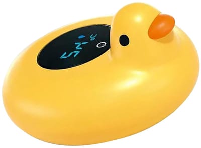 Badthermometer Dier - Water Temperatuurmeter - Veilig Baden - Visueel Waarschuwingssysteem - 12 cm - Eendengeel