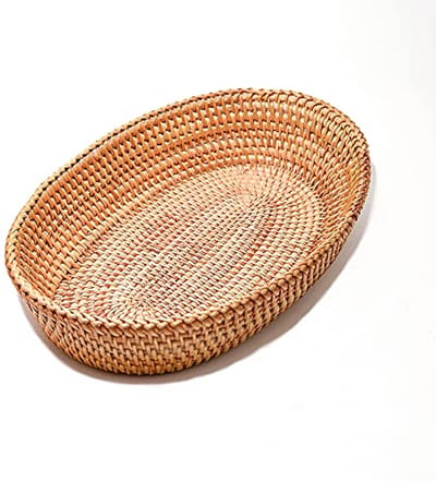 Geweven Brood- en Fruitmand 12,6 Inch - Handgemaakt Rieten Organizer voor Keuken en Eettafel