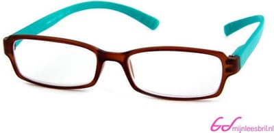 Leesbril INY Hangover G45600 bruin/turkoois +1.50