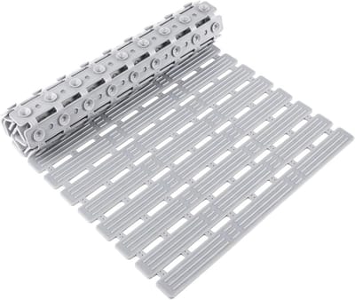 Antislip Badmat 68 x 40 cm - Machinewasbare PVC Douchemattens voor Bad, Douche en Zwembad - Lichtgrijs