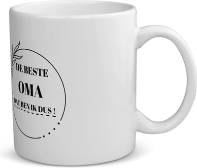 Akyol - de beste oma dat ben ik dus koffiemok - theemok - Oma - de beste oma - verjaardag - cadeau - kado - geschenk - 350 ML inhoud