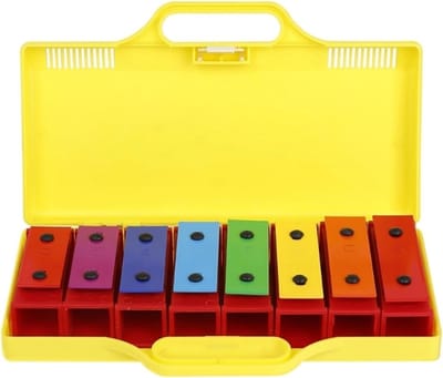 Xylofoon Glockenspiel - Muziekinstrument - Muziek Leren - 8 Noten - 1000 Gram - Multicolor