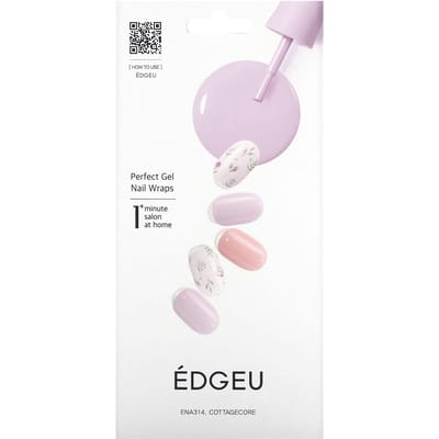 Edgeu, Perfect Gel Nail Wrap, ENA 314, Cottycore, set de 19 pièces