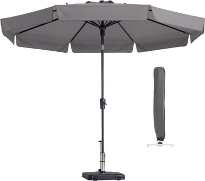 Parasol Rond Taupe Rome 300cm met hoes