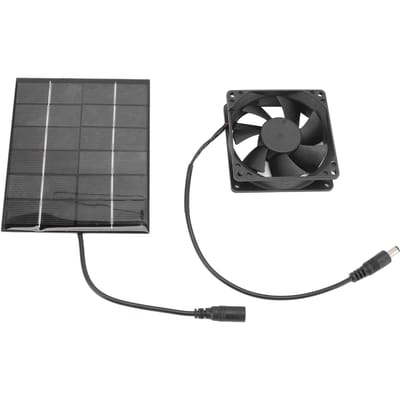 Ventilateur à panneau solaire, outil de dissipation de chaleur pour serre et abri de jardin