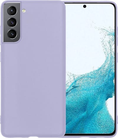 Hoesje - Geschikt voor Samsung Galaxy S22 - Sterk & Shockproof - Siliconen Case - Hoes Cover - Telefoonhoes - Lila
