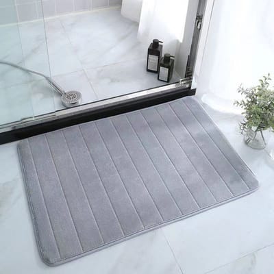 Effen Kleur Entree Deurmat Toilet Badkamer Absorberende Mat Memory Katoen Gevoerd Slaapkamer Tapijt 40 * 60cm
