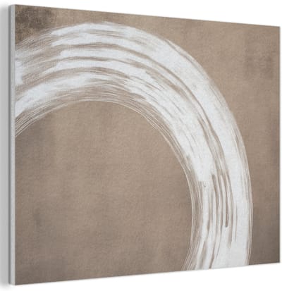 Akoestisch wandpaneel 40x30 cm - Vilt schilderij Verf - Bruin - Japandi - Akoestische panelen - Geluidsdempende wanddecoratie - Geluidsisolatie woonkamer - Muurdecoratie geluidspanelen