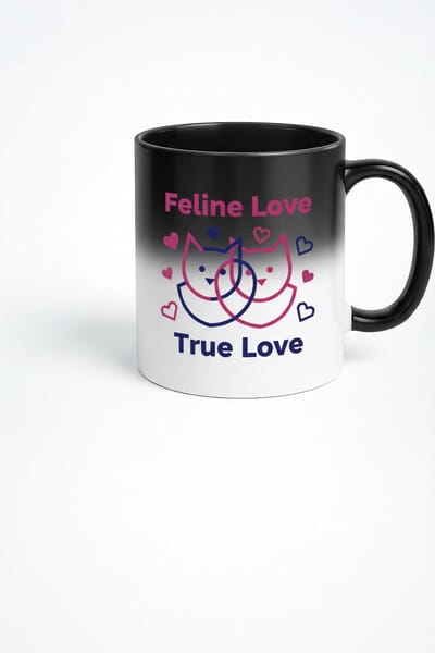 Magische Mok Katten Liefde Feline Love True Love - Bi Pride Kleuren Hittegevoelig Cadeau