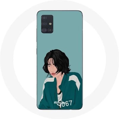 Coque Samsung Galaxy A51 Squid Game Kang Sae Byeok Fanart dessin de visage