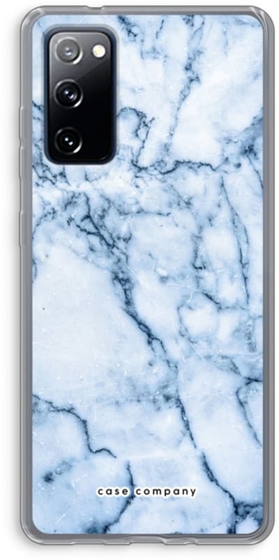 Case Company® - Hoesje geschikt voor Samsung Galaxy S20 FE / S20 FE 5G hoesje - Blauw marmer - Soft Cover Telefoonhoesje - Bescherming aan alle Kanten en Schermrand