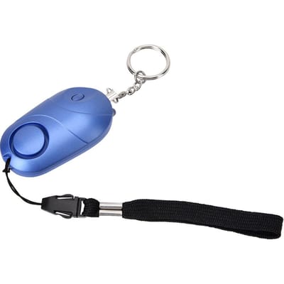 130db Persoonlijk Veiligheidsalarm Sleutelhanger Nood Overleving Anti-verkrachting Sirene met LED Zaklamp blue