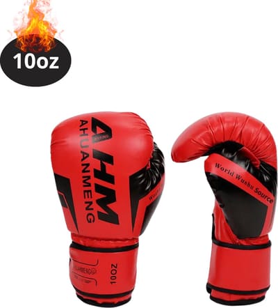 Nivard Bokshandschoenen - Kickboks Handschoenen - Boxing Gloves Set - Vecht Handschoenen - Heren - Dames - Rood - 10 oz
