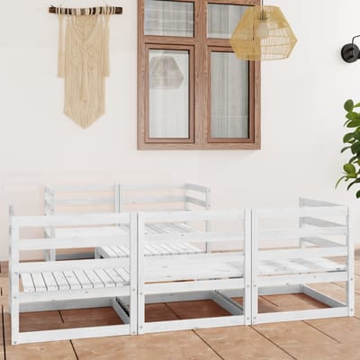 vidaXL - 6-delige - Loungeset - massief - grenenhout - wit