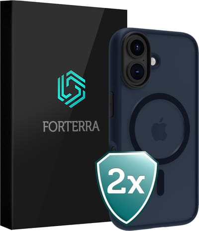 Hoesje 2 Stuks - Geschikt voor Apple iPhone 17 - Magsafe Compatible - Sterk & Shockproof - Shock Proof Case - Back Cover - Telefoon Hoes - Donkerblauw