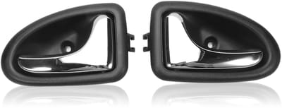 Dailygoods- Deurgreep Chroom - Deurklink voor Renault Clio II/Megane I/Scenic I - ABS-kunststof - 1 Paar - OE-nummer 8200915599/8200915598