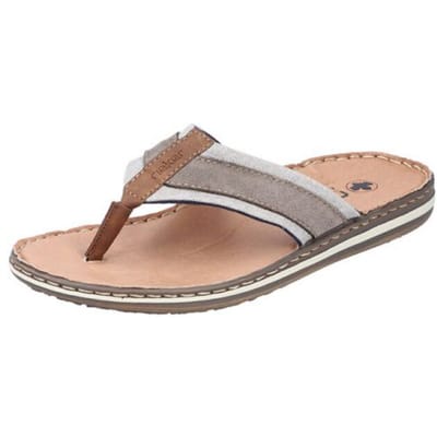 Rieker Teenslipper 21095-42 Grijs Combi Zacht Voetbed