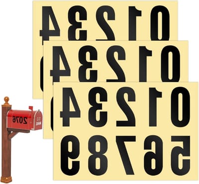 Self Adhesive Numbers Weatherproof - 10cm Number Stickers Large - 0-9 House Number Stickers - Reflective Vinyl Sticker Numbers - Mailbox Number Stickers voor Garbage Bins - Door Signs en Storage Boxes