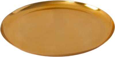 WinQ- Metalen plateau (d:40cm) in Goudkleur - schaal voor kaarsen met opstaande rand - decoratieschaal - dienblad