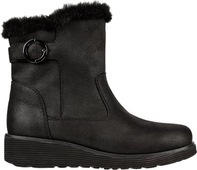 Skechers Keepsakes Wedge-Comfy Winter Dames Laarzen - Zwart - Maat 40