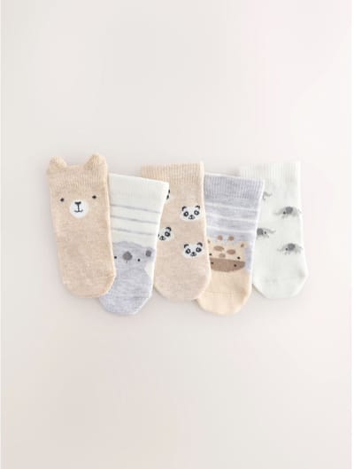 Next - Pasgeboren unisex - Verpakking van 5 paar babysokken - Naturel