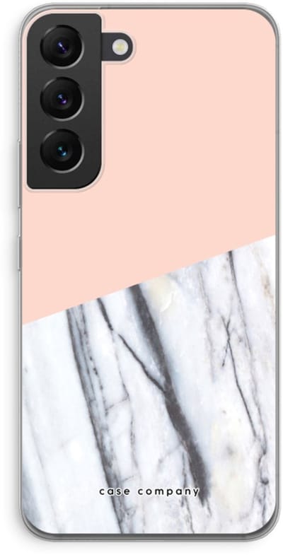 Case Company® - Hoesje geschikt voor Samsung Galaxy S22 hoesje - A touch of peach - Soft Cover Telefoonhoesje - Bescherming aan alle Kanten en Schermrand