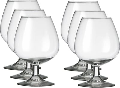Cognacglazen Specials - 12x - transparant - 370 ml - Cognac glazen op voet