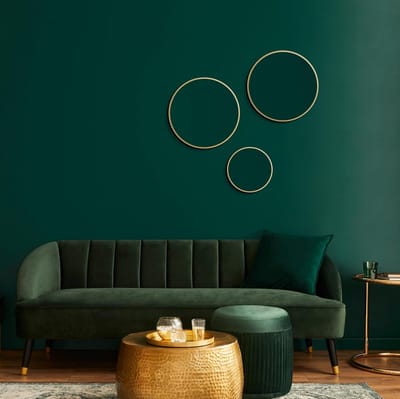 Omgoods - Picasso Gold Spiegel met Diameter 40 cm, Aluminium Frame voor Badkamer