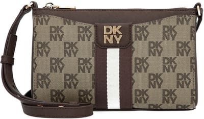 DKNY Nuri Schoudertas Leer 22 cm - Dames - chino-chocolate
