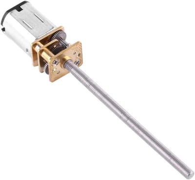 Gereduceerde DC Motor - Motor met Tandwielen - Lineaire Aandrijving Creëren - Volledig Metalen Tandwielen - 55 mm Schroefdraad As