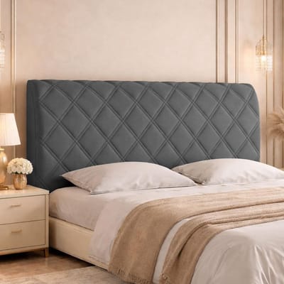 Dailygoods- Hoofdbordhoes Stofdicht - Rekbare Hoofdbordhoes 180 - Bedhoofdeindehoes - Gestoffeerd Hoofdeinde - Luxe Upgrade - Hoogwaardige Stof