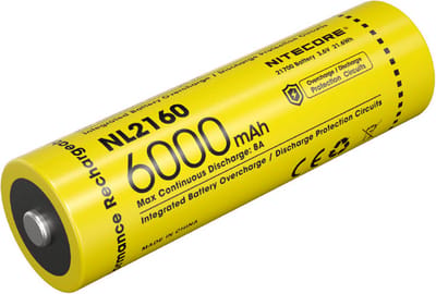 Nitecore NL2160 Oplaadbare 21700 Li-Ion batterij 6000mAh