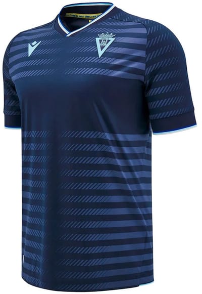 Macron Cádiz Cf 24/25 Derde Korte Mouw T-shirt Junior Blauw 11-12 Years Jongen