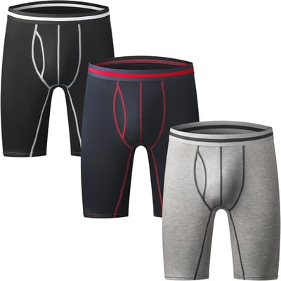 Set van 3 & 4 Lange Boxershorts voor Heren | Katoenen Sportondergoed | Multipack | Diverse Kleuren