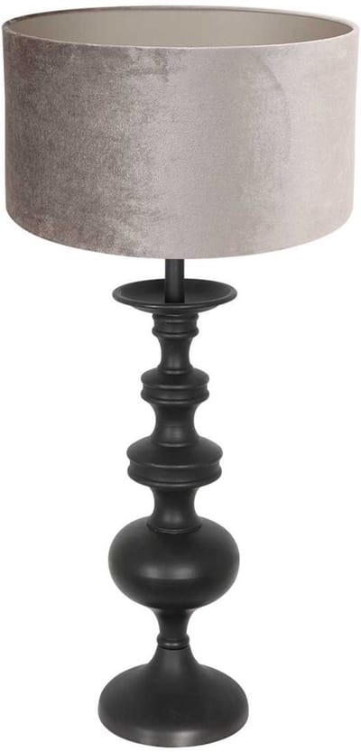 Anne Lighting tafellamp Lyons - zwart - metaal - 40 cm - E27 fitting - 3483ZW