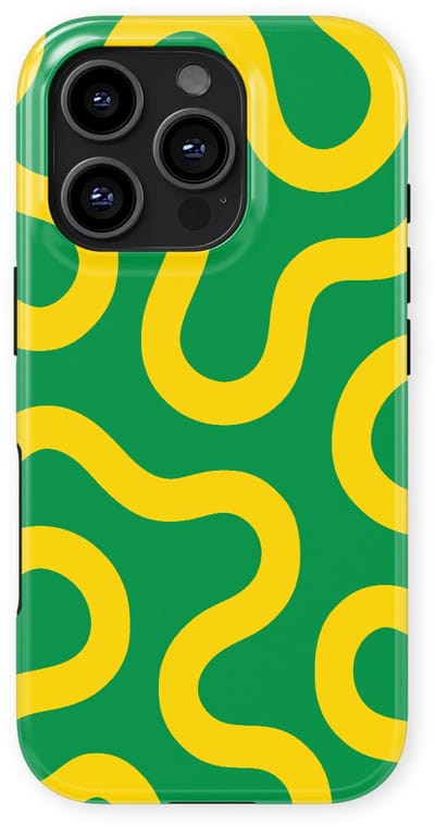 DripCase Motion Flow Tough Hoesje geschikt voor iPhone 16 Pro | Backcover met Mag | Trendy Design | Valbescherming | Reggae Flow